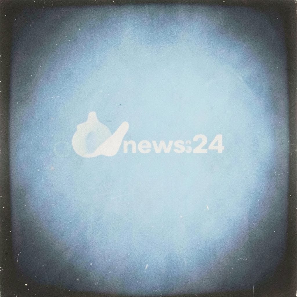 Circular security news icon in navy and blue tones with a shield-like mark